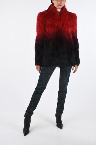 Two-Tone Fox Fur Jacket