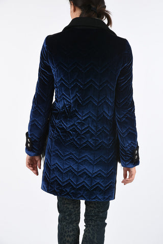 Velvet coat with Faux Fur Insert