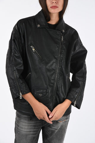 Faux Leather D-JINNIUS-NE Biker Jacket