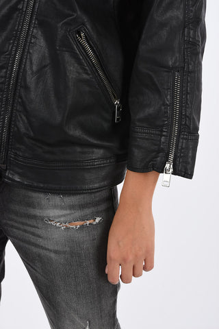 Faux Leather D-JINNIUS-NE Biker Jacket