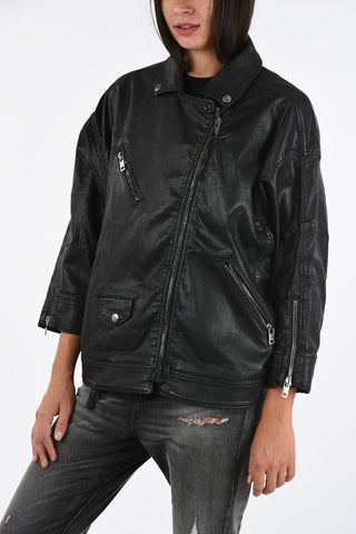 Faux Leather D-JINNIUS-NE Biker Jacket