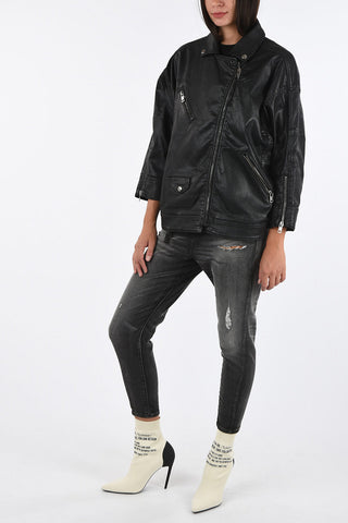 Faux Leather D-JINNIUS-NE Biker Jacket