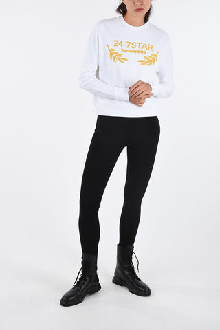 Embroidered Crew-Neck Sweatshirt