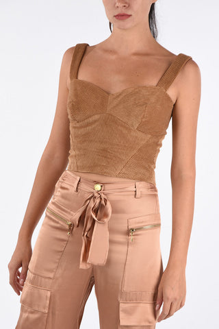 corduroy bustier top