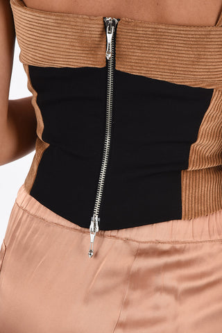 corduroy bustier top
