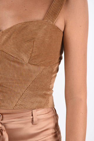 corduroy bustier top