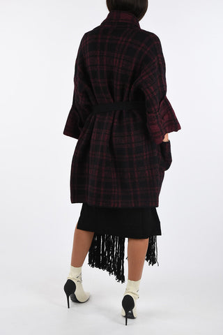 Fringed Gun Club Check M-BOU Coat