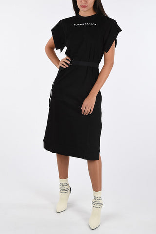 double split-side hem knee length D-FLIX  Shirt dress