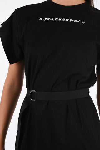 double split-side hem knee length D-FLIX  Shirt dress