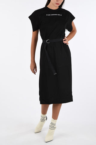 double split-side hem knee length D-FLIX  Shirt dress