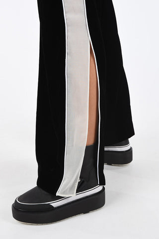 Double Split Side Hem Chenille P-KARAL Pants
