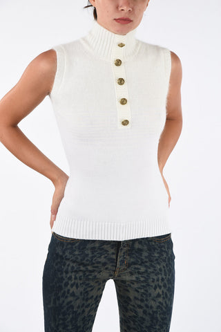 cable knit turtle-neck sweater