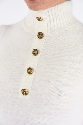 cable knit turtle-neck sweater