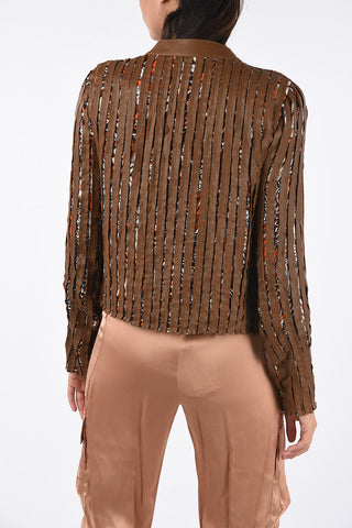 leather asymmetrical Blazer 