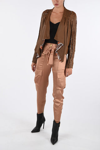 leather asymmetrical Blazer 