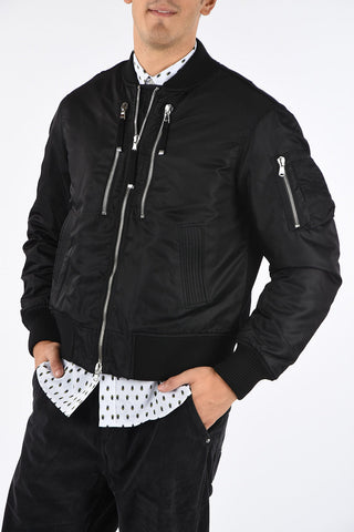 BLACK GOLD Nylon and Virgin Wool W-BOM Bomber