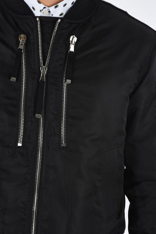 BLACK GOLD Nylon and Virgin Wool W-BOM Bomber