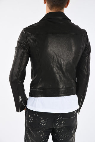 BLACK GOLD Leather L-PERF Jacket with Pins