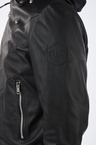 Leather Hoodie L-SOLOVE Jacket
