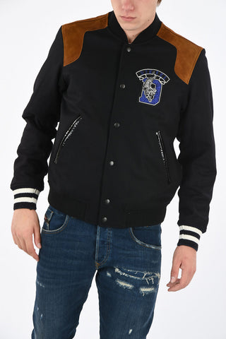 Suede Leather Insert W-KISLOV Bomber