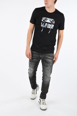 BLACK GOLD T-shirt TY-X1 con Ricamo e Stampa