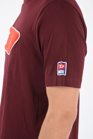 Embroiderd T-JUST-DIVISION-D T-shirt