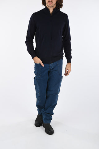 COLLEZIONI Cardigan in Lana Vergine con Zip Frontale