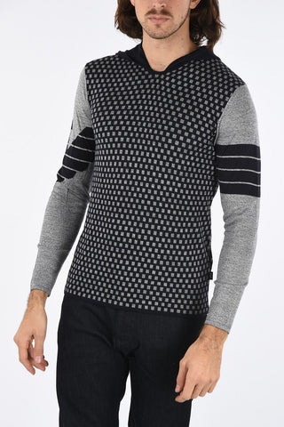 ARMANI JEANS Check Knit Sweatshirt