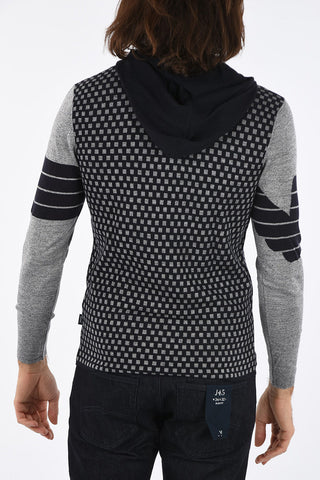 ARMANI JEANS Check Knit Sweatshirt