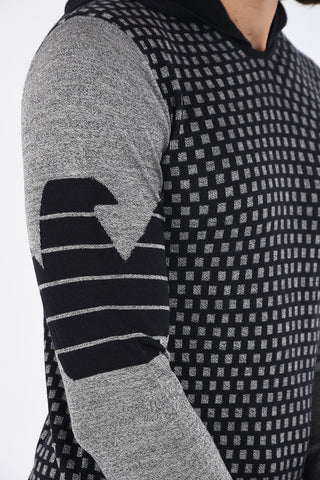 ARMANI JEANS Check Knit Sweatshirt