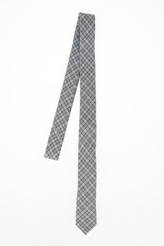 CC COLLECTION Silk Checked Slim Tie