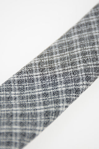 CC COLLECTION Silk Checked Slim Tie
