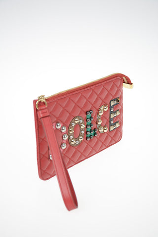 Leather Studded Wallet with Ayers Details