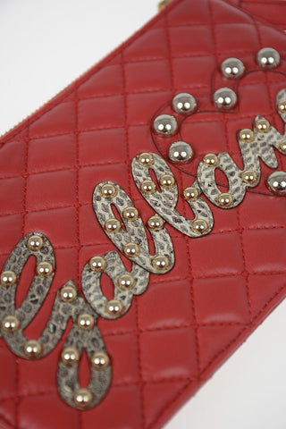 Leather Studded Wallet with Ayers Details