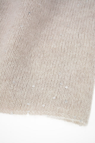 Virgin Wool Scarf with Sequins