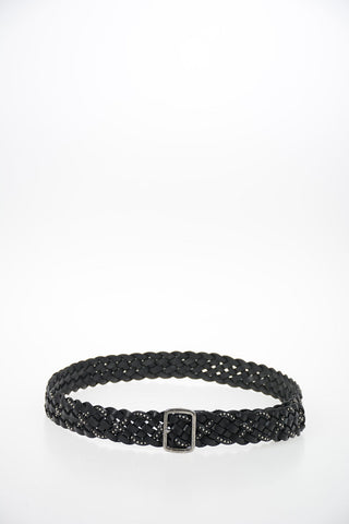 40mm braided leather studs Belt