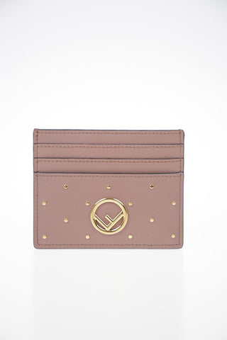 Studs Leather Card Holder