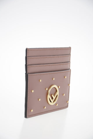 Studs Leather Card Holder