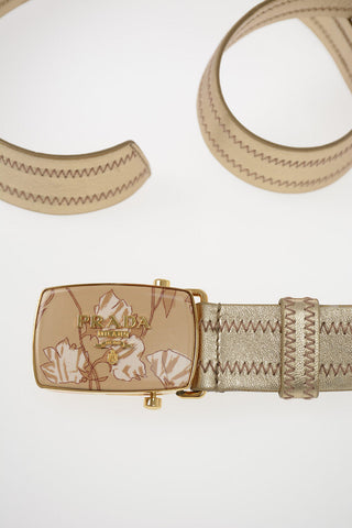40mm leather lurex Belt