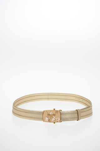 40mm leather lurex Belt