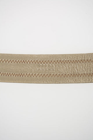 40mm leather lurex Belt