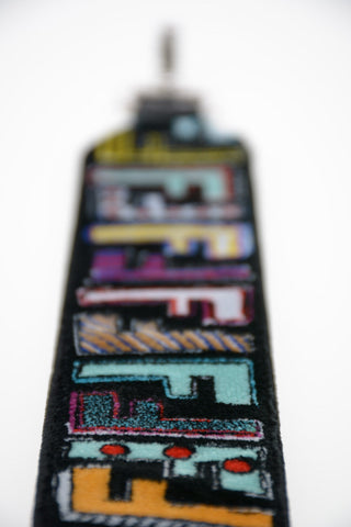 All Over Logo Velvet Shoulder Strap