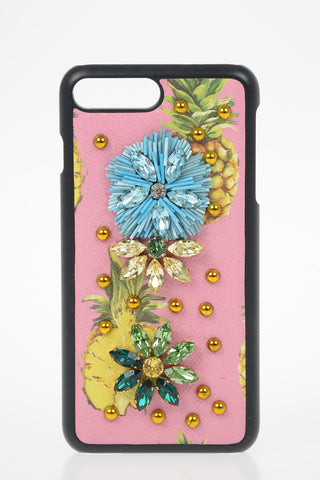 Cover per Iphone 7 Plus in pelle con Gioiello