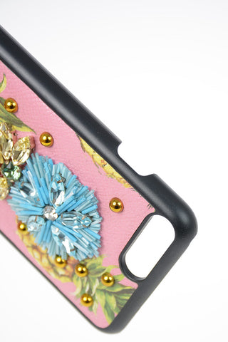 Cover per Iphone 7 Plus in pelle con Gioiello