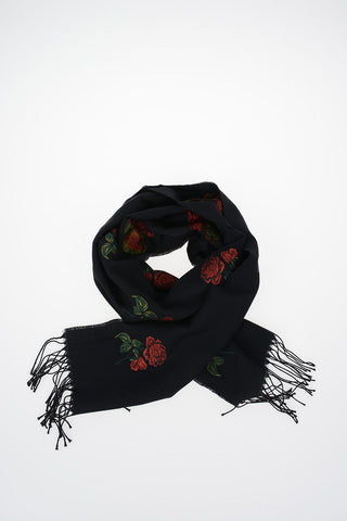 fringed embroidered Scarf