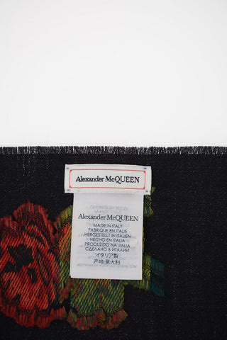 fringed embroidered Scarf