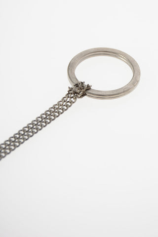 MM11 leather Necklace Keyring