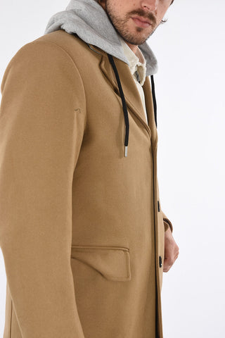 Hooded W-DEXTY chesterfield coat