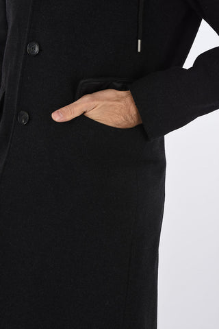 Hooded W-DEXTY Chesterfield Coat