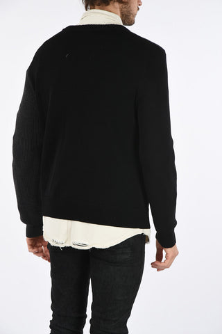 Cable Knit Crew-Neck K-HALF Sweater